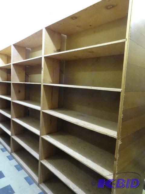 Wood Shelf Unit Qty 5. 48 X 12 X 96. 1&quot ...