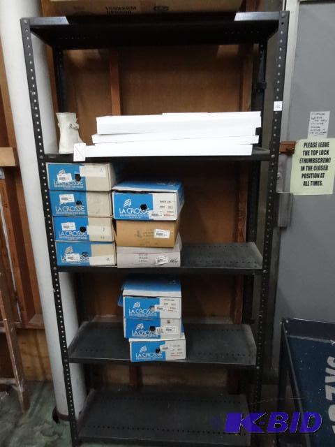 Metal Shelf Unit. 36 X 12 X 75. No Contents B...