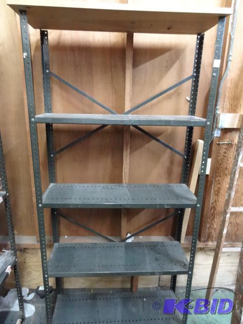 Metal Shelf Unit. 36 X 12 X 75. No Contents B...