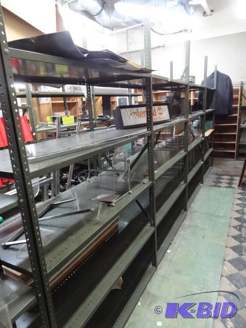 Metal Shelf Unit. 192 X 24 X 96. Bolted Toget...
