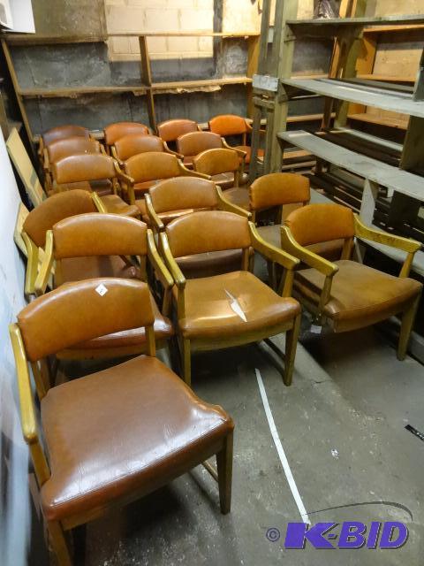 17 wood framed chairs. Need Repairs...