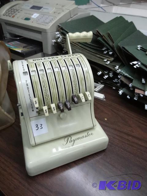 Vintage Paymaster with Cover...