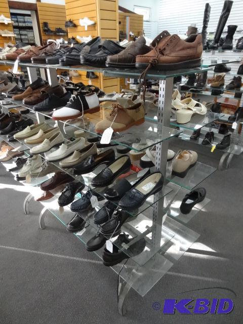 Metal Retail Display Double Sided Glass Shelv...