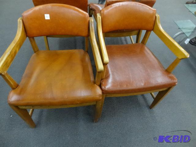 2 Matching Wood Frame Side Chairs...