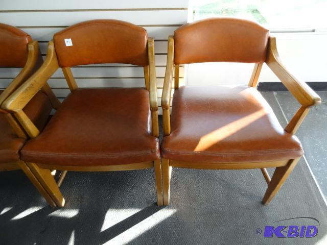 2 Matching Wood Frame Side Chairs...