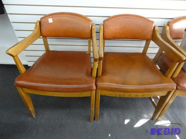 2 Matching Wood Frame Side Chairs...