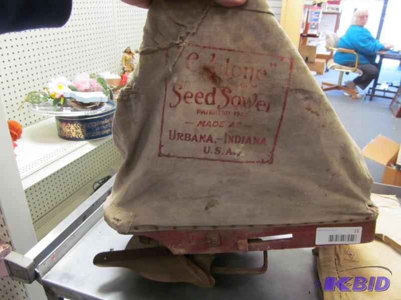 lot 11 image: antique hand seeder