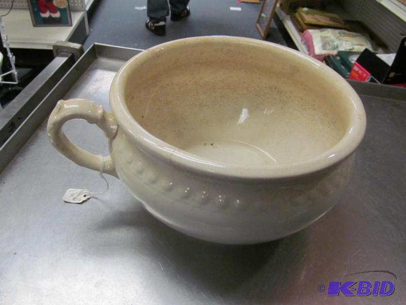lot 56 image: antique ceramic chamber pot
