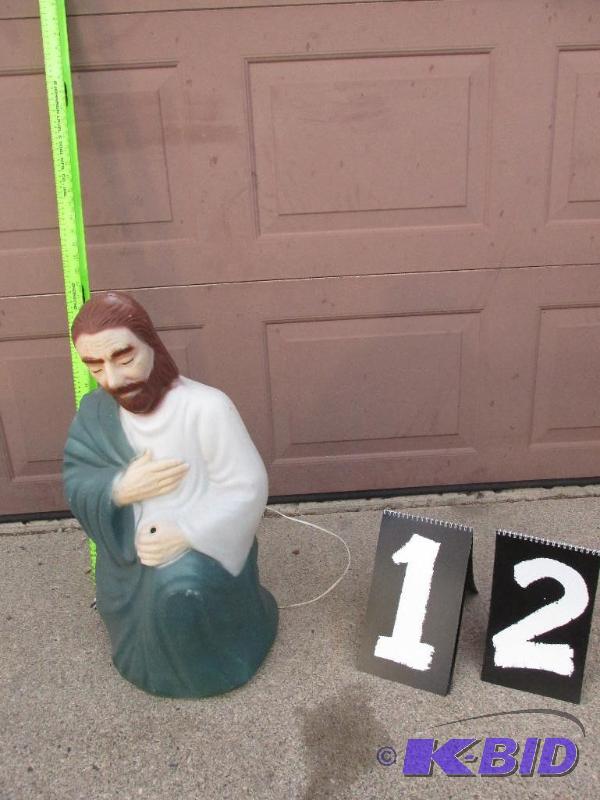 lot 12 image: Joseph on Bended Knee with Hole in Hand for a Staff, Green Robe