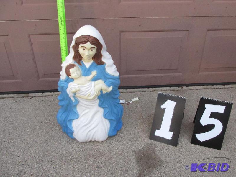 lot 15 image: Mary, Kneeling with Baby Jesus