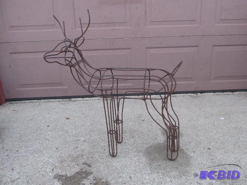 lot 31 image: Metal Rod Deer - complete