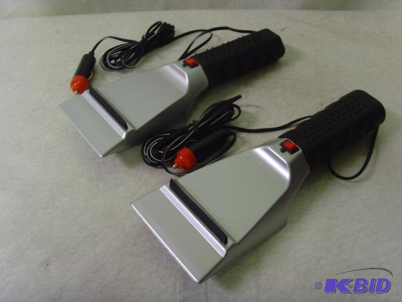 Lot of 2 Heated Ice Scrapers