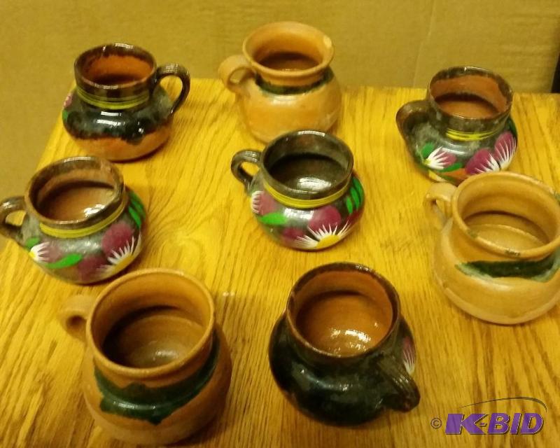 Large set of Hand painted Mexican Mugs...