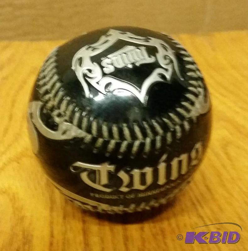lot 20 image: Black Collectable Twins Baseball...