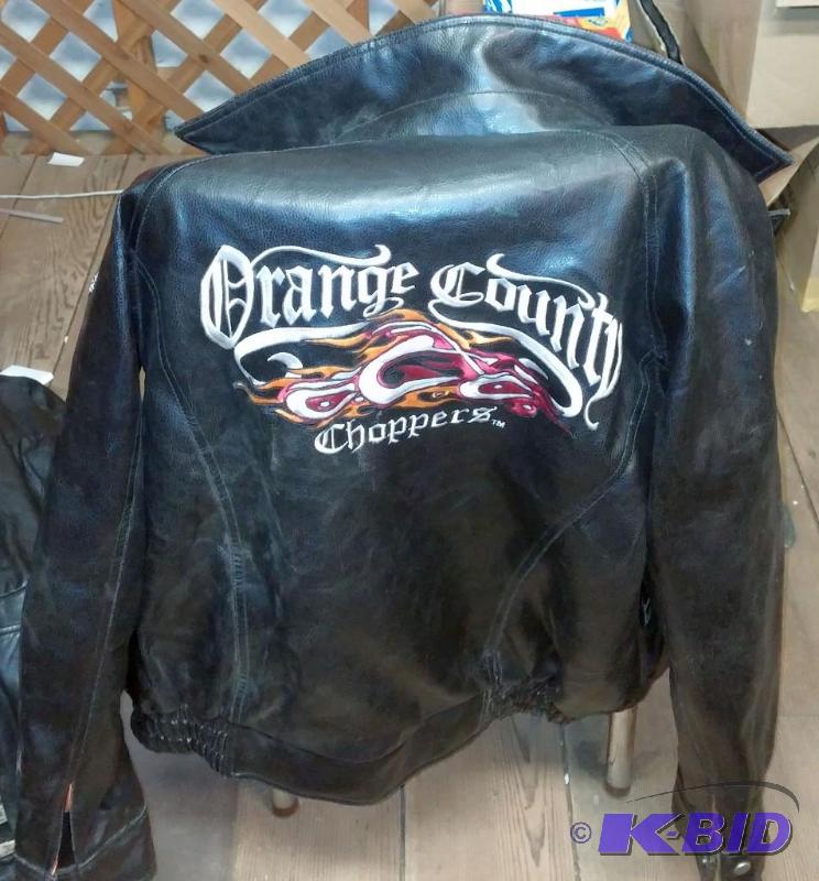 lot 48 image: Boys Size Large Orange County Chopper Leather...