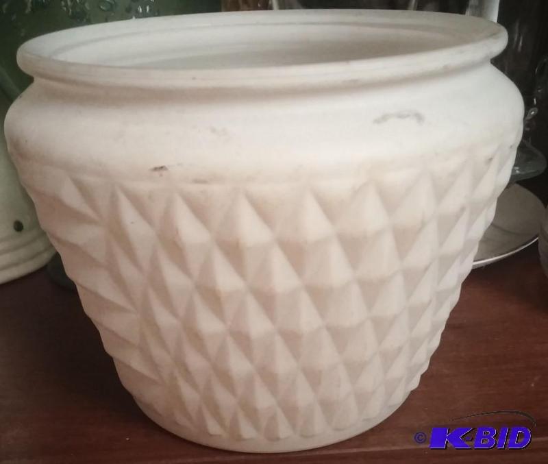 Vintage white glass candy dish...