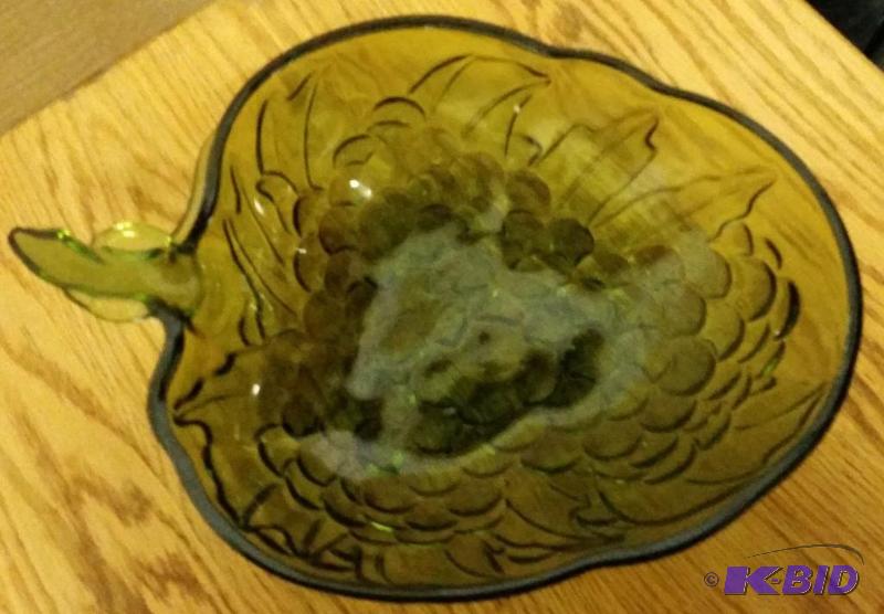 Vintage Green Footed Fruit Bowl...