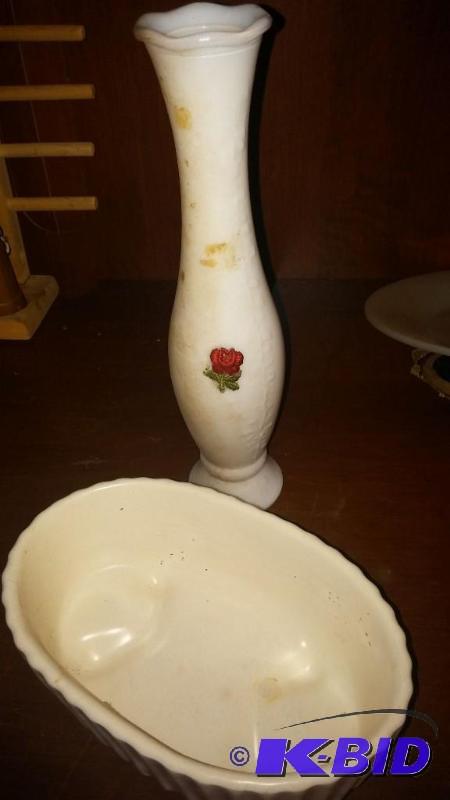 Vintage white glass...