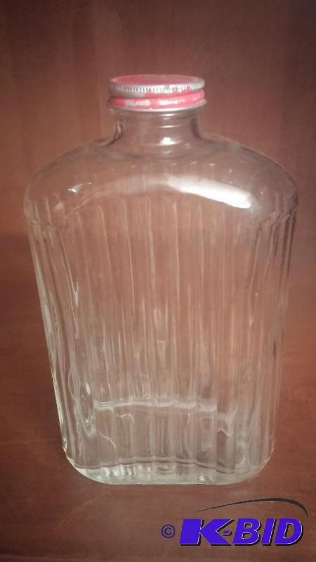 Vintage glass ball jar with metal lid...