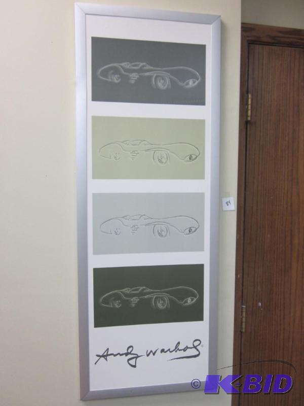 lot 84 image: Large Andy Warhol framed print.     &nbs...