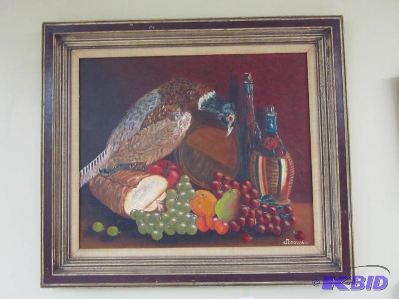 lot 85 image: Large 30 x 20 inch framed original oil on can...