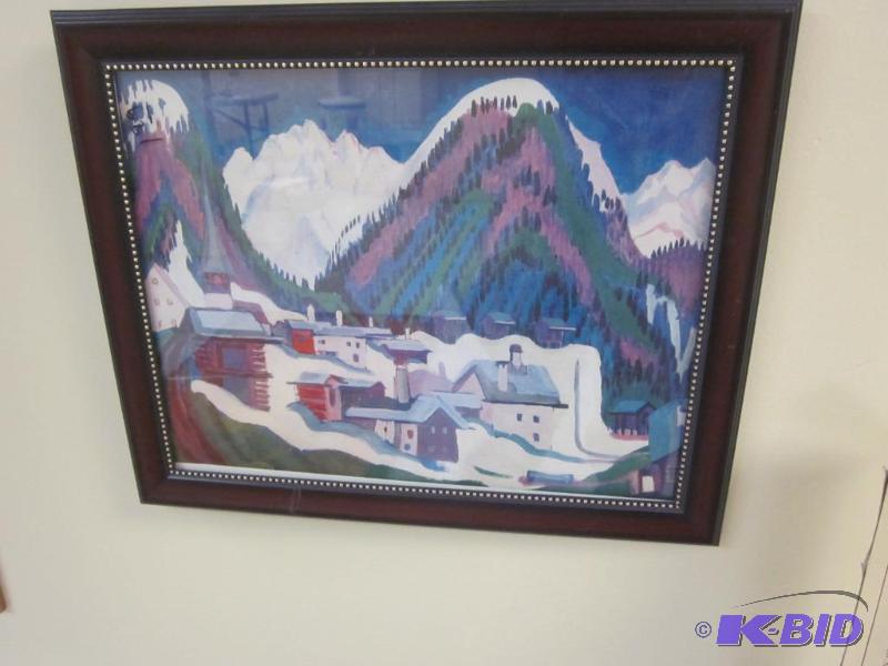 lot 87 image: Framed Ernst Ludwig Kirchner German print, 19...