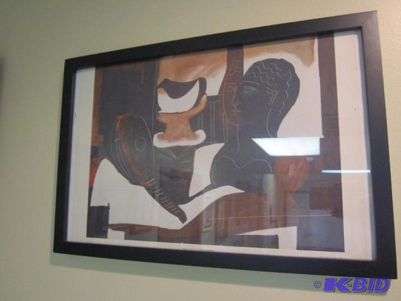 lot 95 image: Framed 17 inch still life print by Picasso.  ...