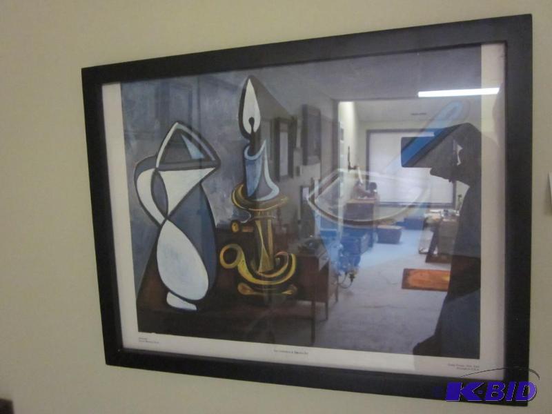 lot 96 image: Framed 17 inch print by Picasso.    ...