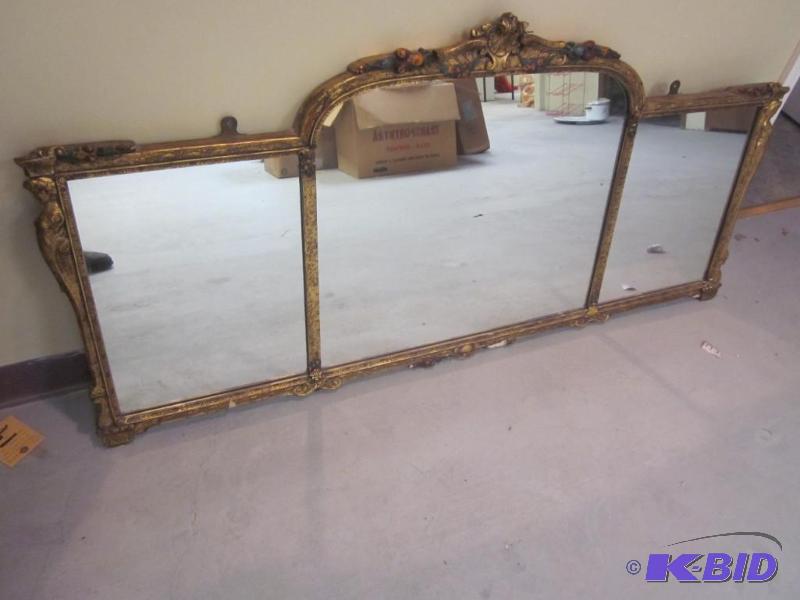 lot 98 image: 5 foot x 30 inches antique gold gilded Art De...