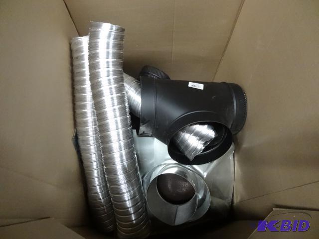 NEW Large box full of aluminum and steel vent...