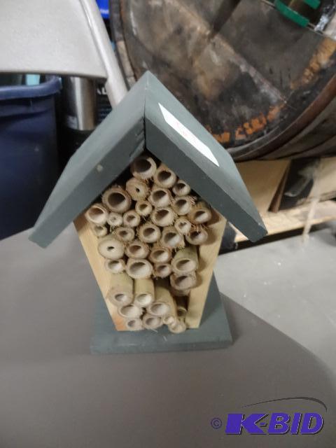 New wood and bamboo Bee House. Provides a gre...