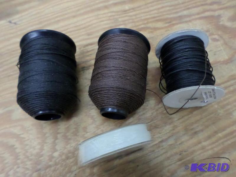 box of 3 large spools of beading cord...
