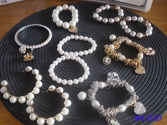 8-PearlCameo Bracelets (Some Bebe), Pair Of ...