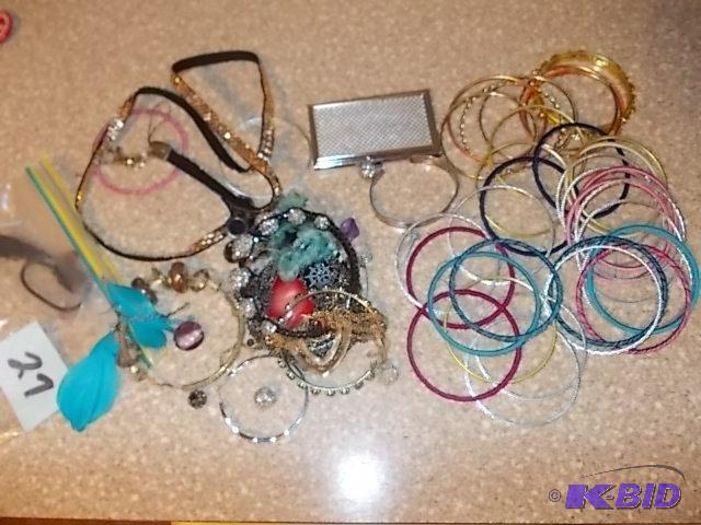 Lot Of Bangle Bracelets, Business Card Case, ...