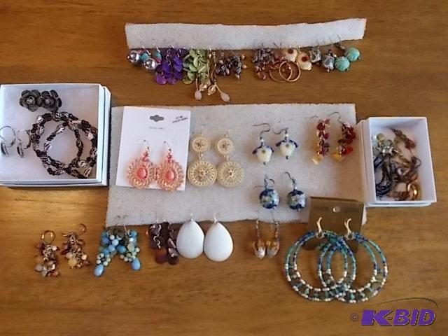 23-Pair Pierced Earrings, 1-Necklace, Small B...