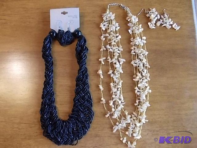 2-Beaded Necklace &amp Earring Sets...