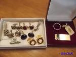 Collection Of Mens Cuff Links, Tie Bars, Mon...