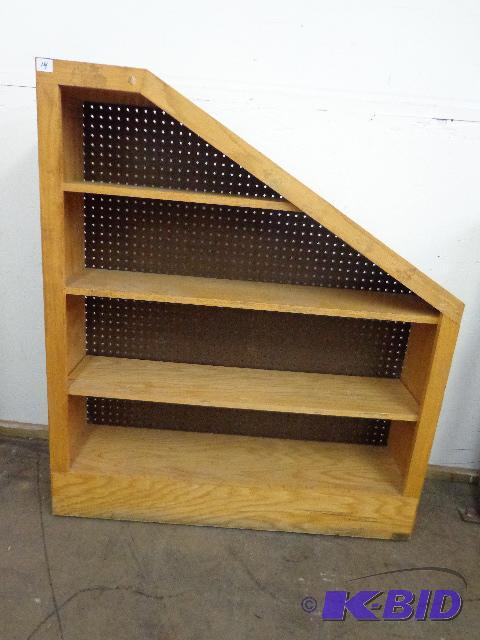 lot 14 image: Neat Looking Book Shelf   Angled for a unique...