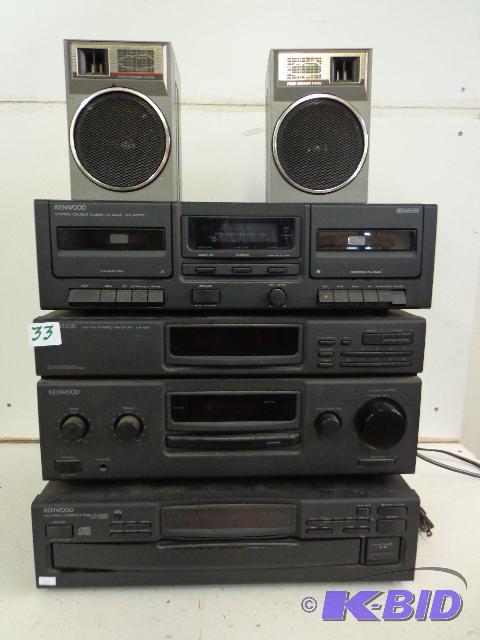 lot 33 image: Home Stereo System   Kenwood Stereo Component...