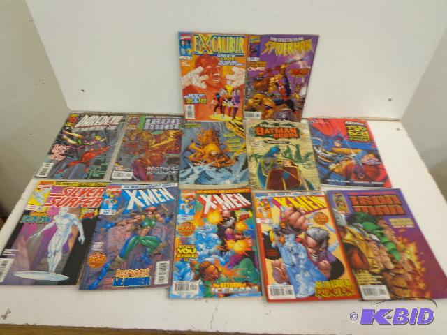 lot 45 image: Comics   12 Old Comics  X-Men  Batman  Spider...
