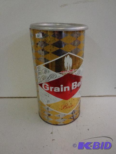 lot 55 image: Grain Belt Garbage Can with Cigarette Tray   ...