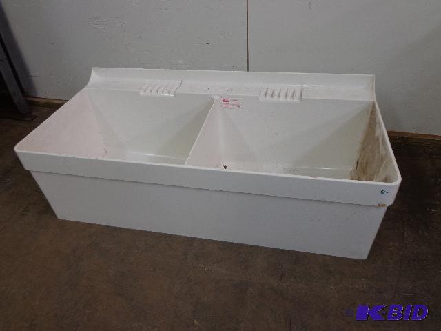 lot 6 image: Double Laundry Sink   Looks New  13 14"...