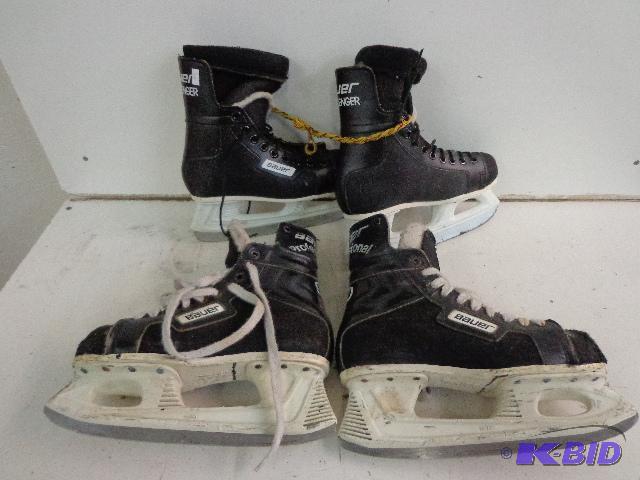 lot 75 image: Hockey Skates   Bauer Challenger - Size 3  Ba...
