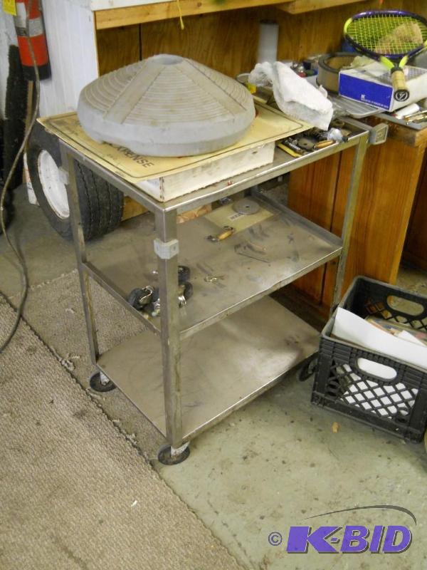 lot 12 image: Lakeside Stainless Steel Dish or Parts Cart