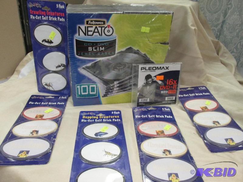 slim cddvd cases qty. 100. 5 packs of stick ...