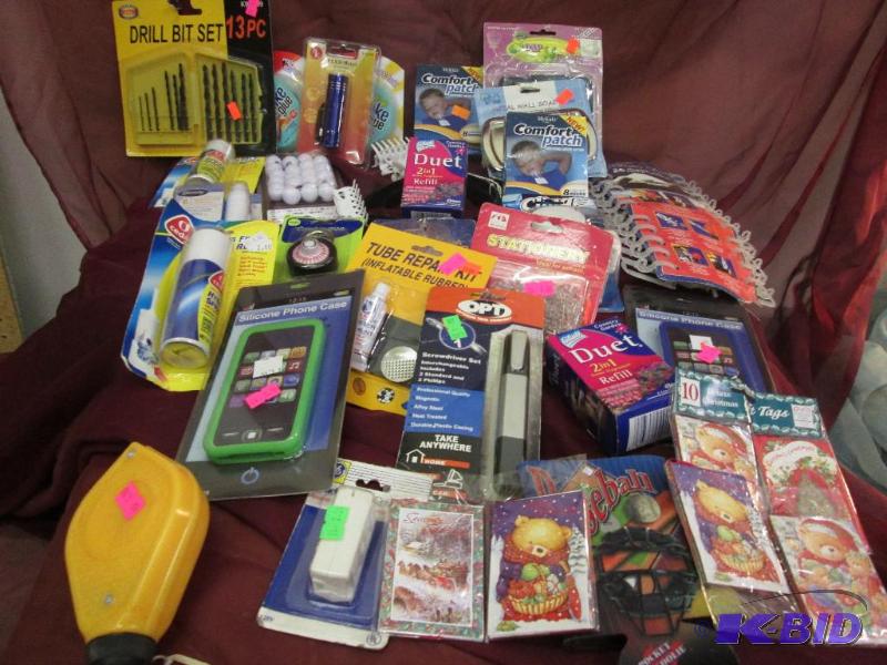 various bathroom and household products, hair...