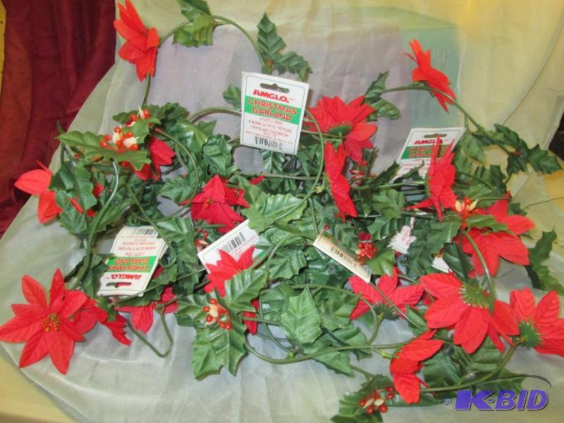 Red flowered garland qty. 6...