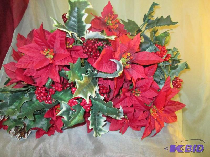 Burgandy flowers with berries and leaves qty....
