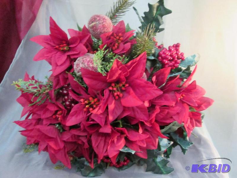 Burgandy flowers with berries and leaves qty....