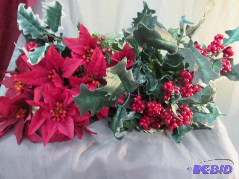 Burgandy flowers with berries and leaves qty....